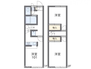 レオパレスＭの物件間取画像